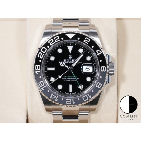 ロレックス GMTマスターII Ref.126710GRNR SS ブラック文字盤 オイスターブレス...