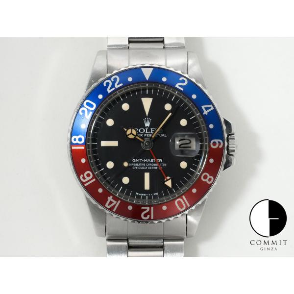 ロレックス GMTマスター Ref.1675 ステンレススチール ブラック文字盤 オイスターブレスレ...