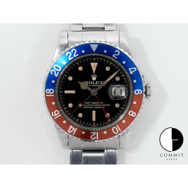 ロレックス GMTマスター Ref.1675 ステンレススチール ブラック文字盤 オイスターブレスレ...