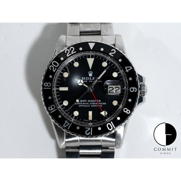 ロレックス GMTマスター Ref.1675 ステンレススチール ブラック文字盤 オイスターブレスレ...