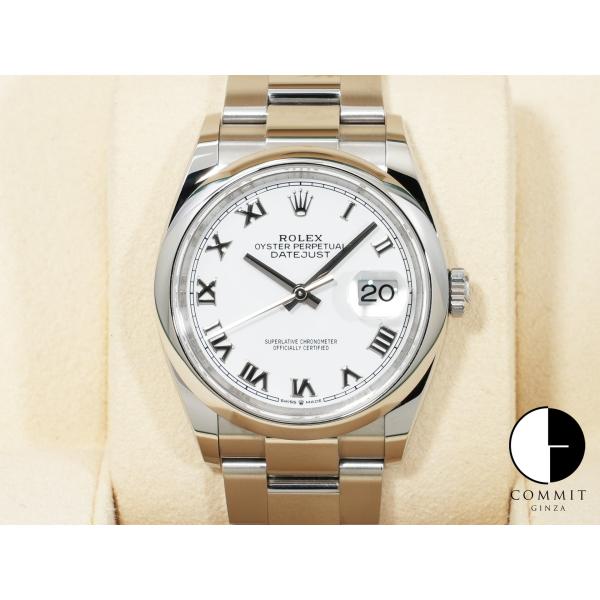 ロレックス デイトジャスト36 Ref.126200 ステンレススチール ホワイト文字盤 オイスター...