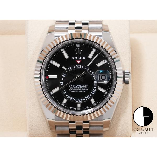 ロレックス スカイドゥエラー Ref.326934 SS/WG ブラック文字盤 ジュビリーブレスレッ...