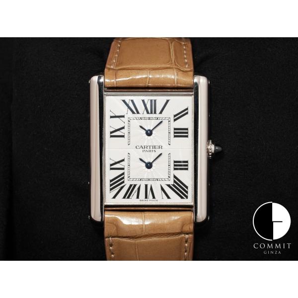 カルティエ タンク ルイ カルティエ 2タイムゾーン Ref.W1553151 ホワイトゴールド シ...