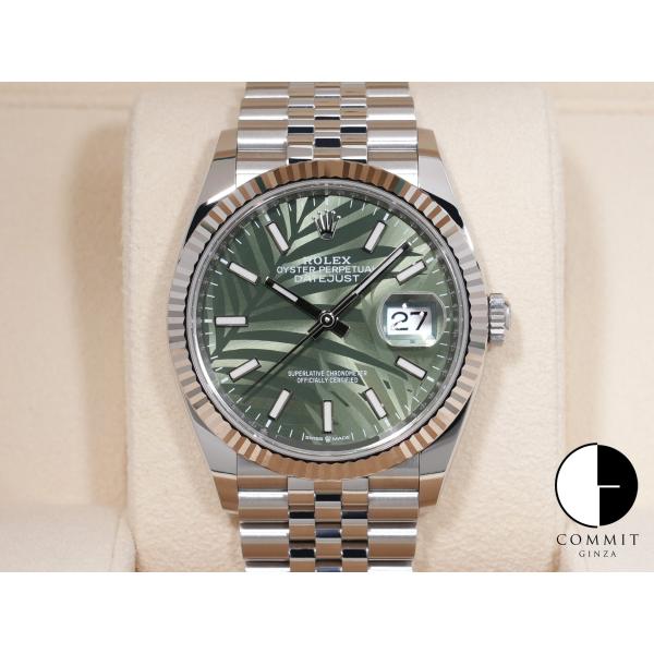 ロレックス デイトジャスト36 Ref.126234 ステンレススチール/ホワイトゴールド グリーン...