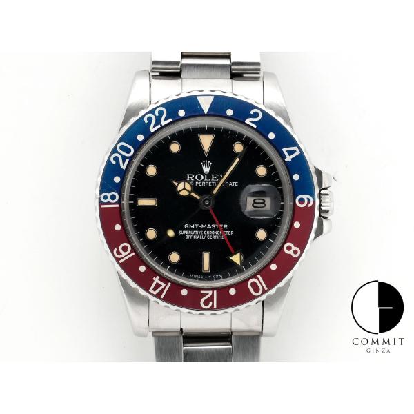 ロレックス GMTマスター Ref.16750 ステンレススチール ブラック文字盤 オイスターブレス...