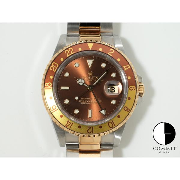 ロレックス GMTマスターII Ref.16713 SS/YG ブラウン文字盤