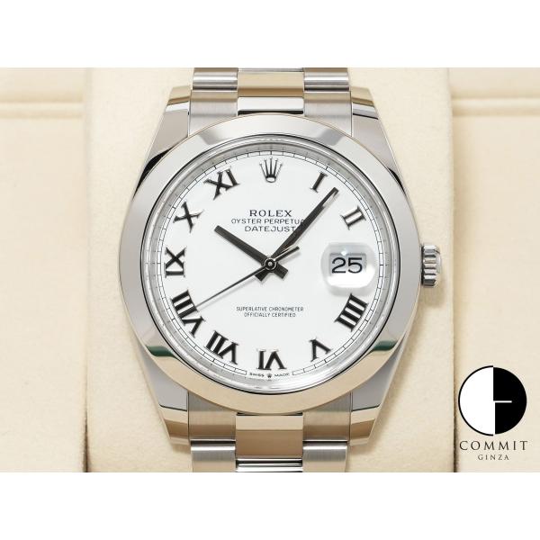ロレックス デイトジャスト41 Ref.126300 ステンレススチール ホワイト文字盤 オイスター...