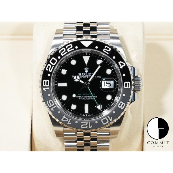 ロレックス GMTマスターII Ref.126710GRNR SS ブラック文字盤 ジュビリーブレス...