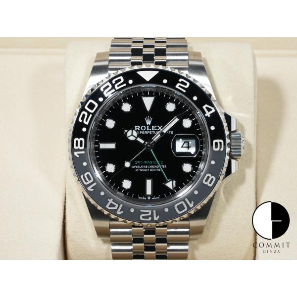 ロレックス GMTマスターII Ref.126710GRNR ステンレススチール ブラック文字盤 ジ...