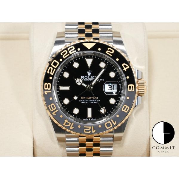 ロレックス GMTマスターII Ref.126713GRNR SS/YG ブラック文字盤 ジュビリー...