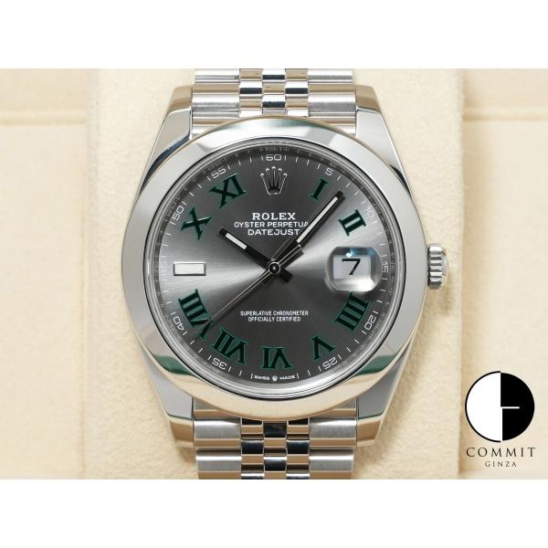 ロレックス デイトジャスト41 Ref.126300 ステンレススチール スレートローマン文字盤 ジ...