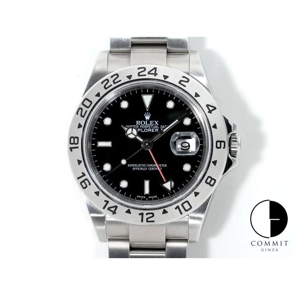 ロレックス エクスプローラーII Ref.16570 ステンレススチール ブラック文字盤 オイスター...