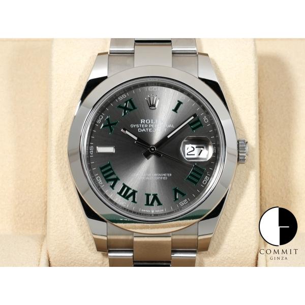 ロレックス デイトジャスト41 Ref.126300 ステンレススチール スレートローマン文字盤 オ...