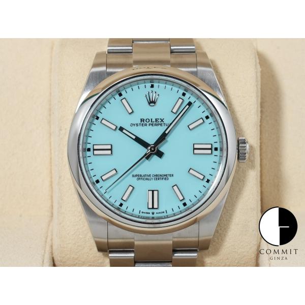 ロレックス オイスターパーペチュアル41 Ref.124300 ステンレススチール ターコイズ文字盤