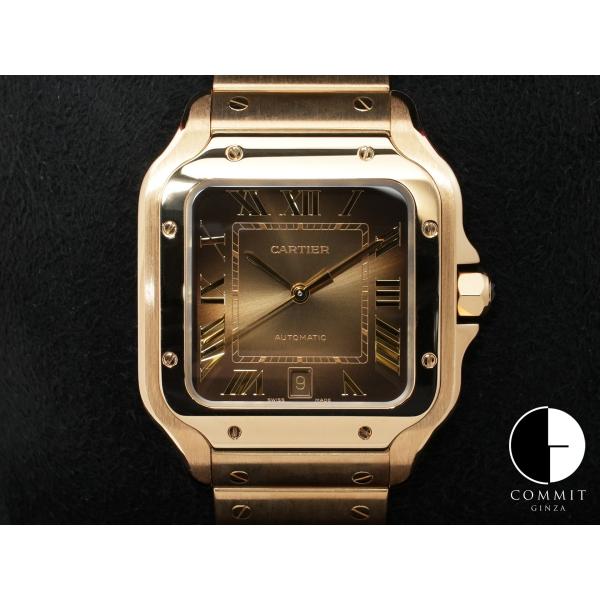 カルティエ サントス ドゥ カルティエ Ref.WGSA0095 イエローゴールド スモーキーブラウ...
