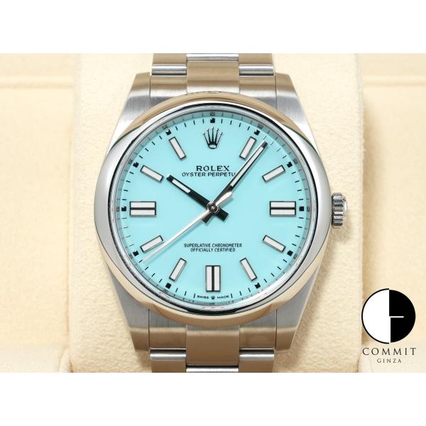 ロレックス オイスターパーペチュアル41 Ref.124300 ステンレススチール ターコイズ文字盤