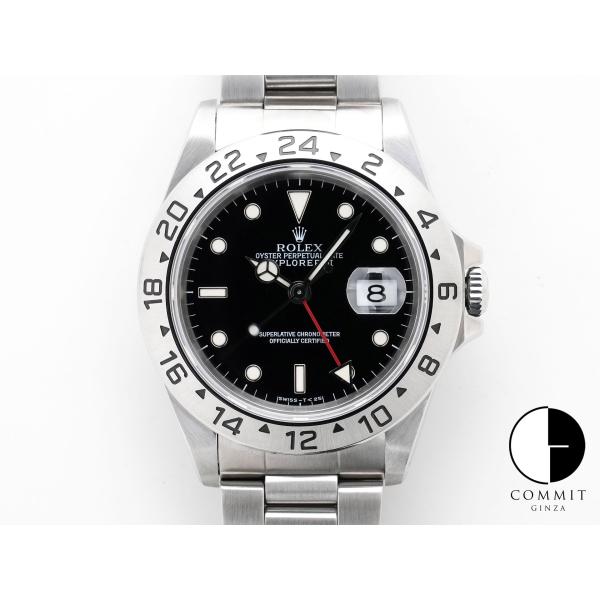 ロレックス エクスプローラーII Ref.16570 ステンレススチール ブラック文字盤 オイスター...