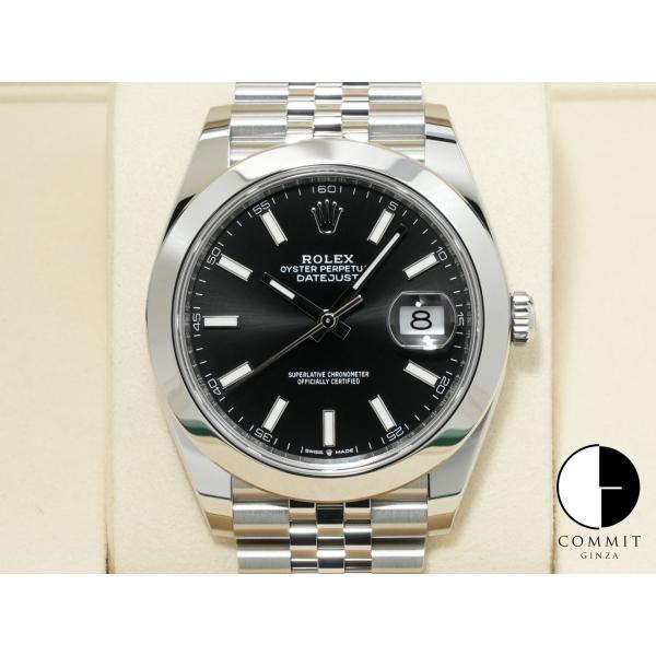 ロレックス デイトジャスト41 Ref.126300 ステンレススチール ブラック文字盤 ジュビリー...