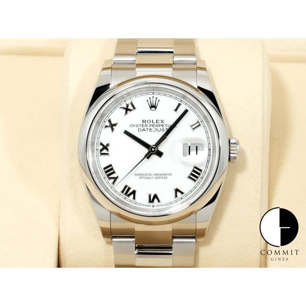 ロレックス デイトジャスト36 Ref.126200 ステンレススチール ホワイト文字盤 オイスター...