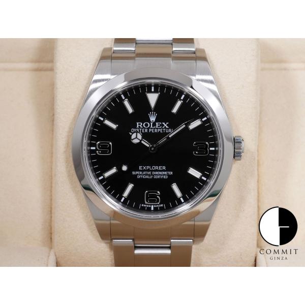 ロレックス エクスプローラーI 鏡面ブラックアウト Ref.214270 SS ブラック文字盤