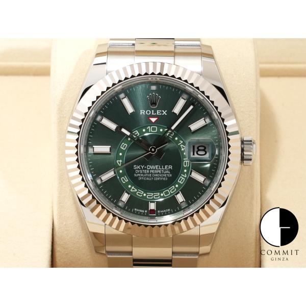 ロレックス スカイドゥエラー Ref.336934 SS/WG ミントグリーン文字盤 オイスターブレ...