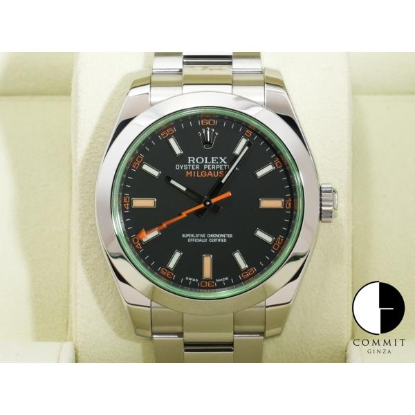 ロレックス ミルガウス Ref.116400GV SS ブラック文字盤