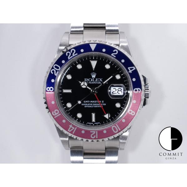 ロレックス GMTマスターII Ref.16710 ステンレススチール ブラック文字盤 オイスターブ...