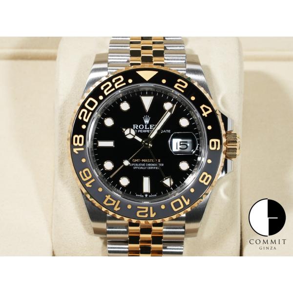 ロレックス GMTマスターII Ref.126713GRNR SS/YG ブラック文字盤 ジュビリー...