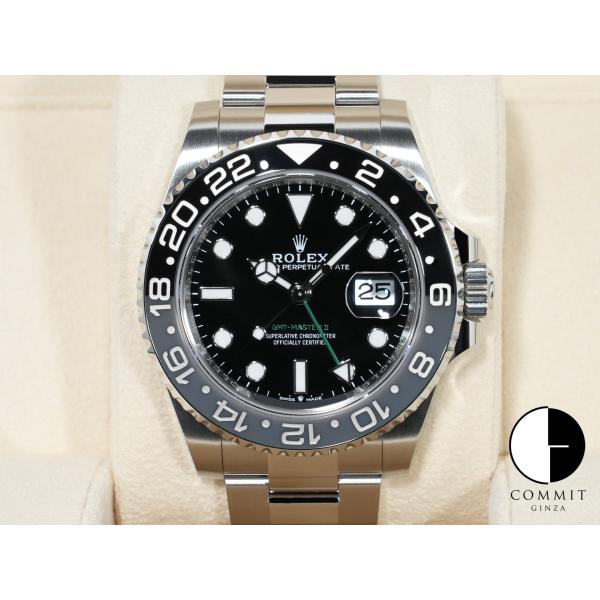 ロレックス GMTマスターII Ref.126710GRNR ステンレススチール ブラック文字盤 オ...