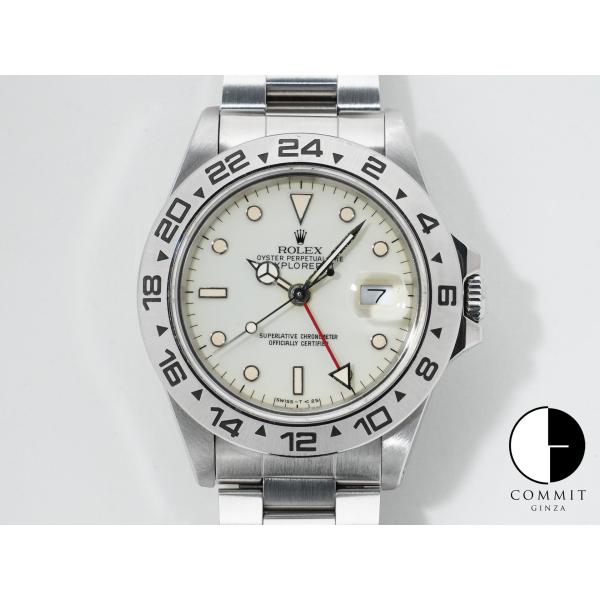 ロレックス エクスプローラーII Ref.16550 ステンレススチール アイボリー文字盤 オイスタ...