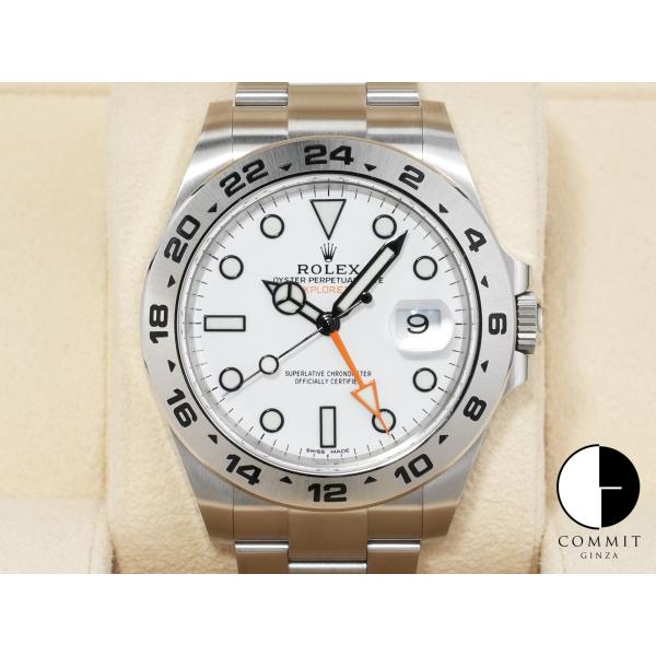 ロレックス エクスプローラーII Ref.216570 ステンレススチール ホワイト文字盤 オイスタ...