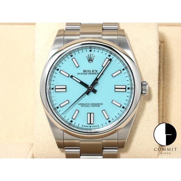 ロレックス オイスターパーペチュアル41 Ref.124300 ステンレススチール ターコイズ文字盤