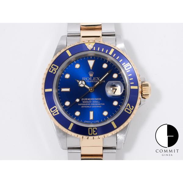 ロレックス サブマリーナー デイト Ref.16613 ステンレススチール/イエローゴールド ブルー...