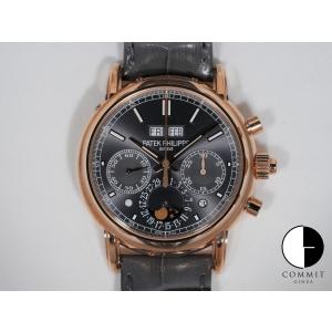 パテックフィリップ パーペチュアルカレンダー スプリットセコンド クロノグラフ Ref.5204R-011 18KRG スレートグレー文字盤｜commitginza