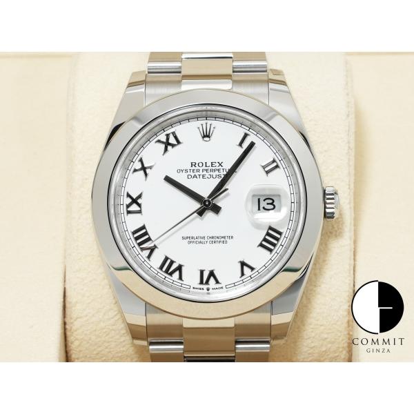 ロレックス デイトジャスト41 Ref.126300 ステンレススチール ホワイト文字盤 オイスター...