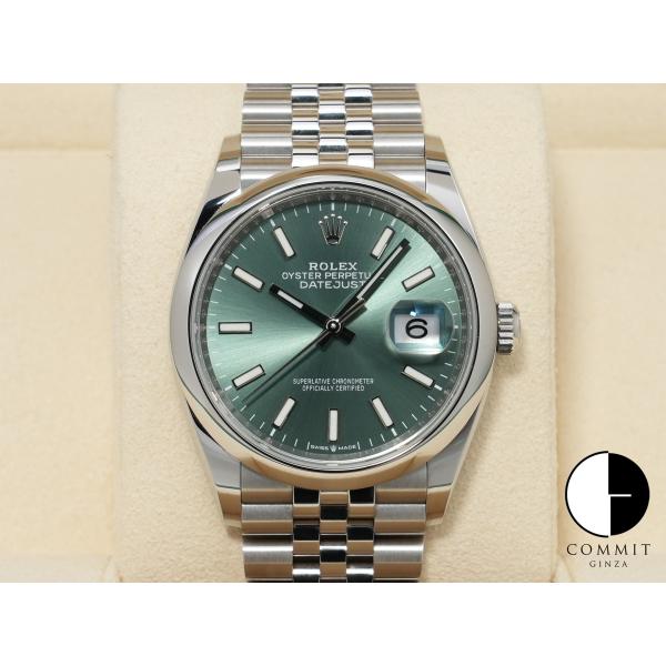 ロレックス デイトジャスト36 Ref.126200 ステンレススチール ミントグリーン文字盤 ジュ...