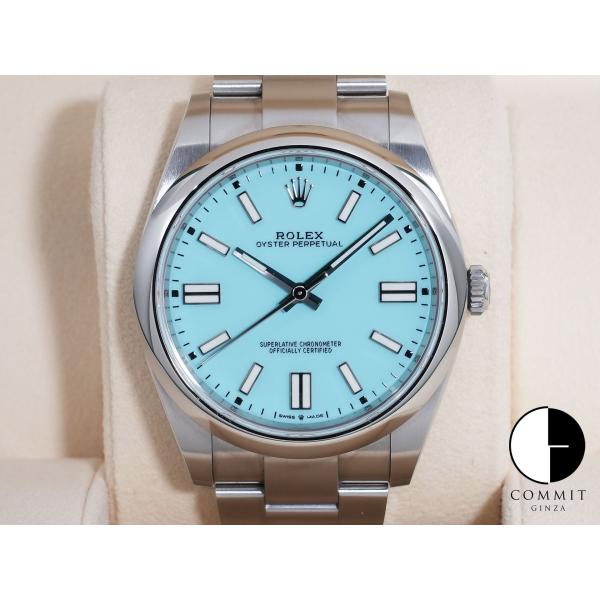 ロレックス オイスターパーペチュアル41 Ref.124300 ステンレススチール ターコイズ文字盤