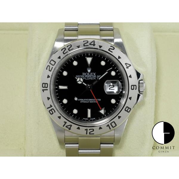 ロレックス エクスプローラーII Ref.16570 ステンレススチール ブラック文字盤 オイスター...