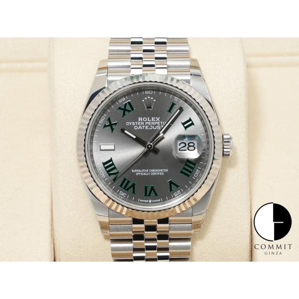 ロレックス デイトジャスト36 Ref.126234 SS/WG スレートローマン文字盤 ジュビリー...