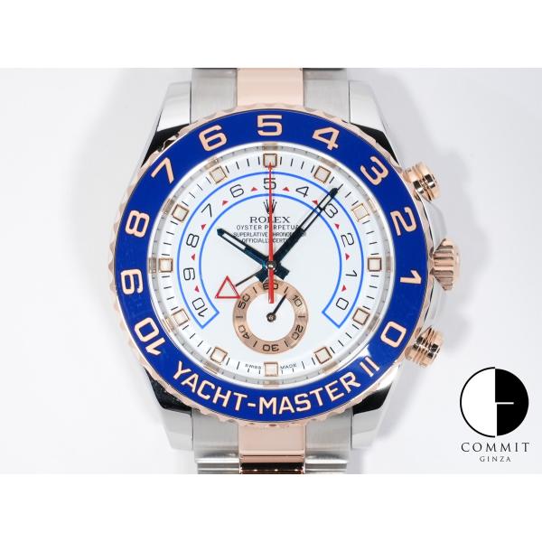 ロレックス ヨットマスターII Ref.116681 ステンレススチール/エバーローズゴールド ホワ...