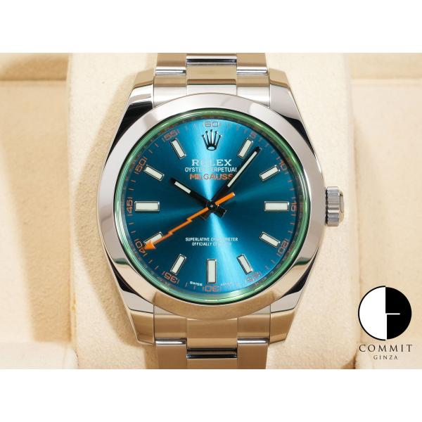 ロレックス ミルガウス Ref.116400GV SS Zブルー文字盤