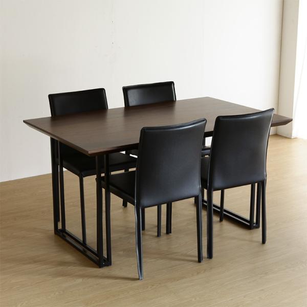 ダイニングテーブル 135 アイアン 無垢 大川家具 テーブル ダイニング ウォールナット オーク ...