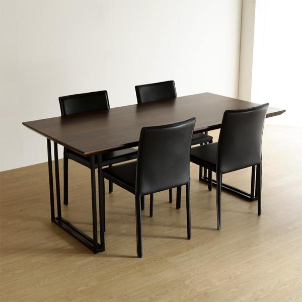 ダイニングテーブル 165 アイアン 無垢 大川家具 テーブル ダイニング ウォールナット オーク ...