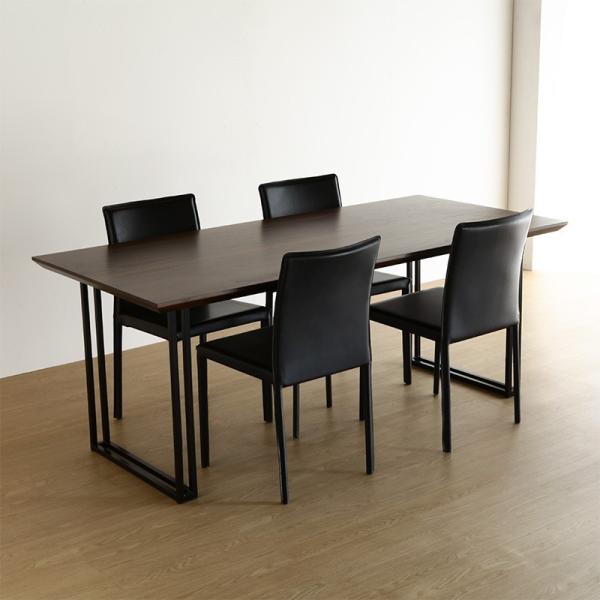 ダイニングテーブル 180 アイアン 無垢 大川家具 テーブル ダイニング ウォールナット オーク ...