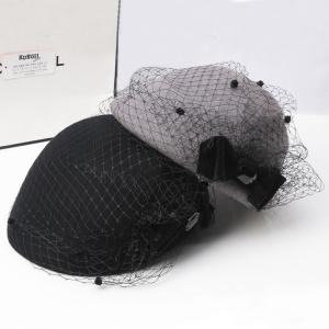 黒色　フェザー フォーマル　ヘッドドレス　ブラック　ブライダル