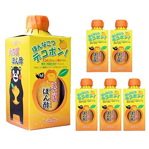 ホシサン ほんなこつ デコポン！火の国ぽん酢1ケース：310ml×6本セットでこぽん ポン酢