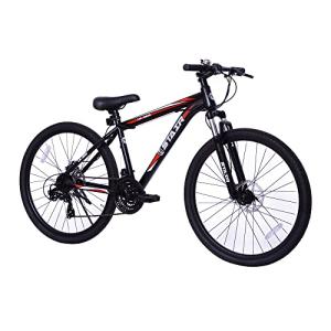 マウンテンバイク 自転車 シマノ21段変速 26インチ 前後ディスクブレーキ器 フロントサスペンション MTB 前輪クイックレバー ワイヤ錠・ライトのプレ｜como-3606net14005