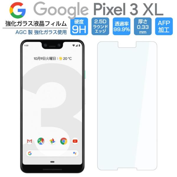 Goevno Google Pixel 3 XL フィルム 強化ガラスフィルム 液晶保護フィルム グ...