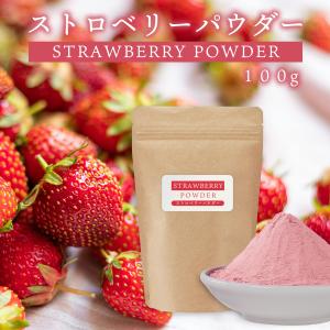 ストロベリーパウダー 100g イチゴパウダー 粉末 スプレードライパウダー いちご 苺 果汁 EU産 ヨーロッパ ヨーグルト スムージー ジュース お菓子作り 材料