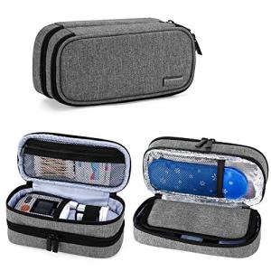 Yarwo インスリンケース 2層式 血糖値測定用品 インスリン注射用品